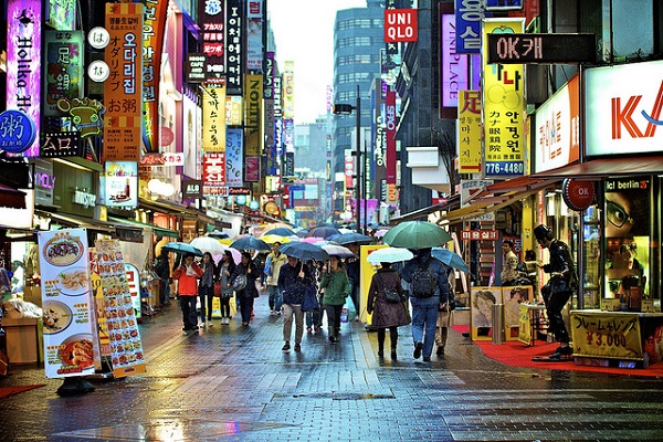 Một khu chợ ở Hàn Quốc